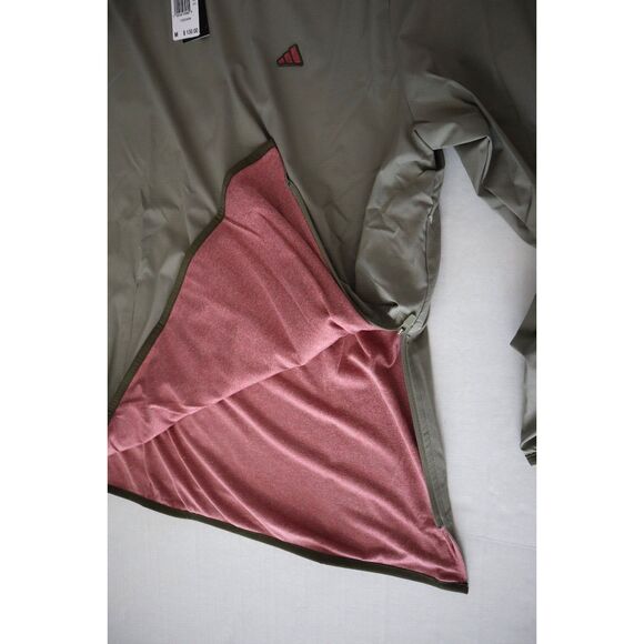 Adidas HS7591 Men's Sz M Silver Pebble Golf Go-To Lightweight Wind Hoodie - Picture 8 of 11